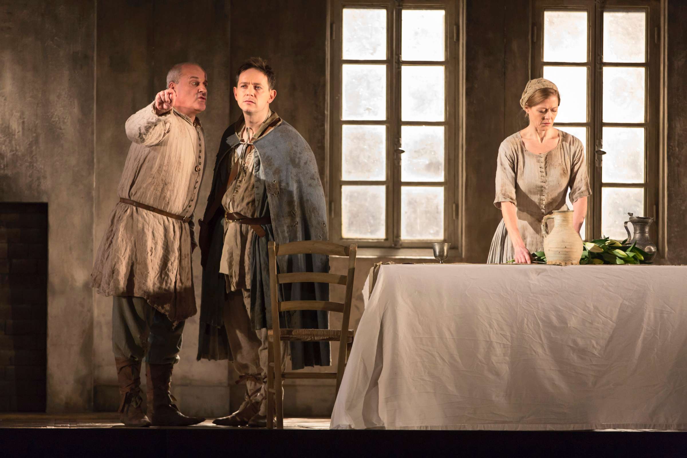 Christopher Purves, Iestyn Davies et Barbara Hannigan dans <i>Written on Skin</i> © ROH | Stephen Cummiskey (2017)