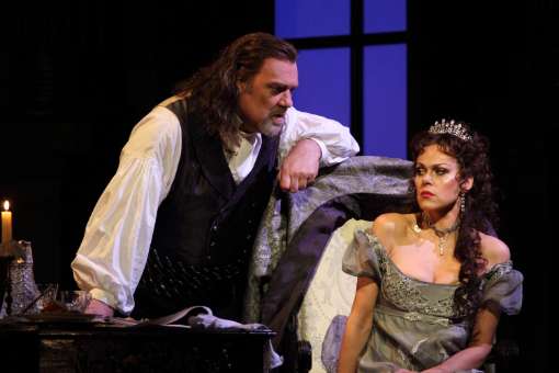 Sir Bryn Terfel (Scarpia) and Kristine Opolais (Tosca) &copy; ROH | Catherine Ashmore
