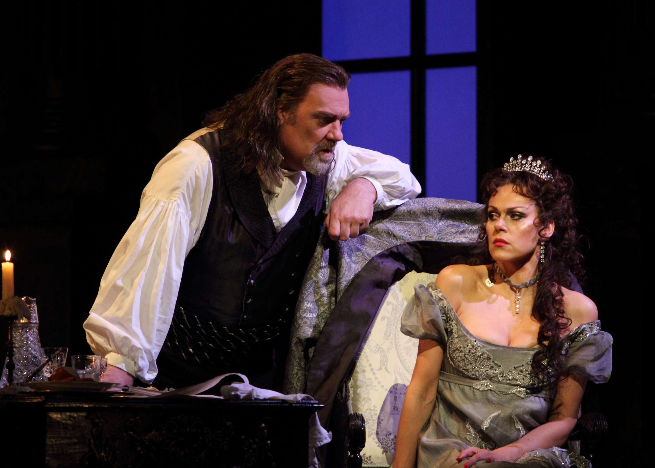 Sir Bryn Terfel (Scarpia) and Kristine Opolais (Tosca) &copy; ROH | Catherine Ashmore