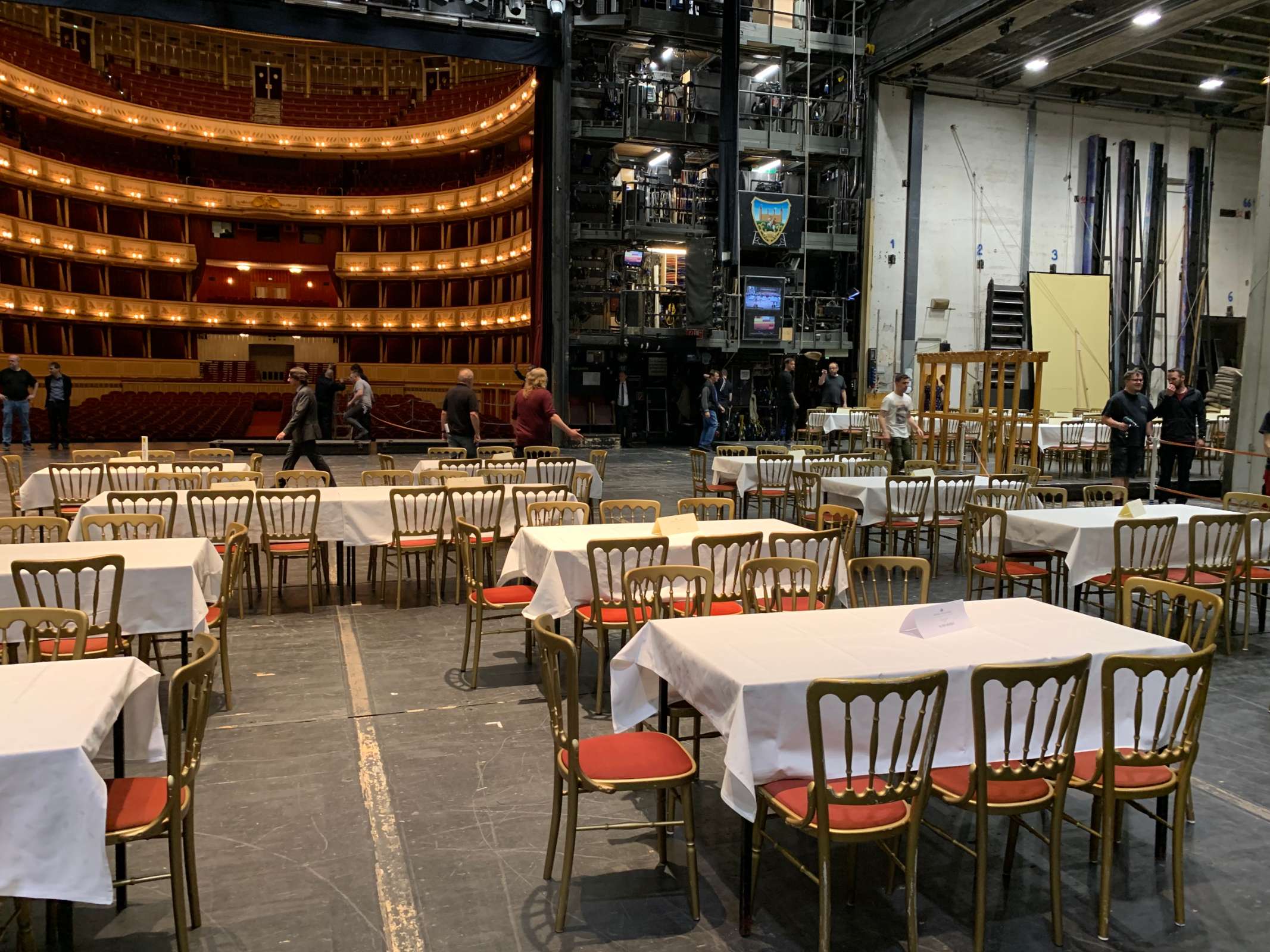 The tables are in place! © Bachtrack Ltd | David Karlin