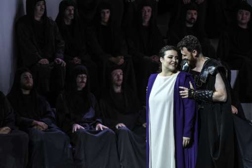 Roberta Mantegna (Polyxena), Norman Reinhardt (Achilles) &copy; Clarissa Lapolla
