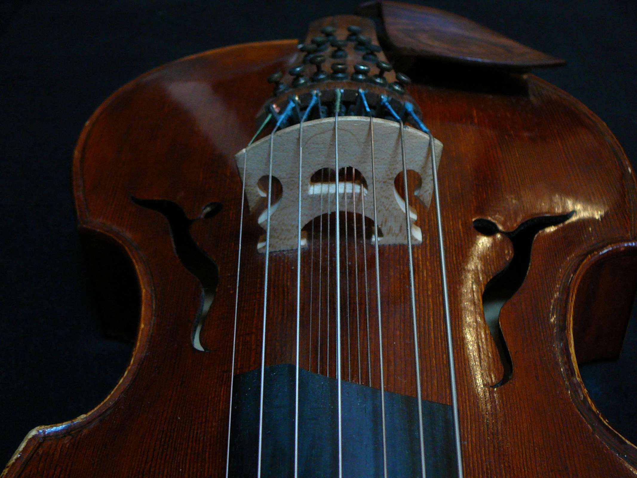 Garth Knox's <i>viola d'amore</i>, made by André Sakellarides in Marseille in 2005 &copy; Garth Knox