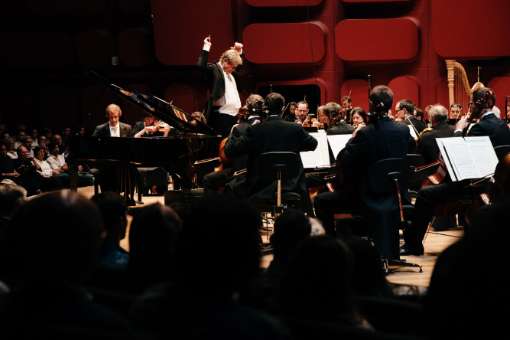 Nikolai Lugansky et l'Orchestre philharmonique de Strasbourg, sous la direction de Marko Letonja © Charlotte Aleman