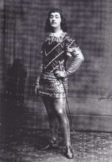 C. D. Marius as Landry in <i>Chilpéric</i> in London in the 1870s © Operetta Research Center