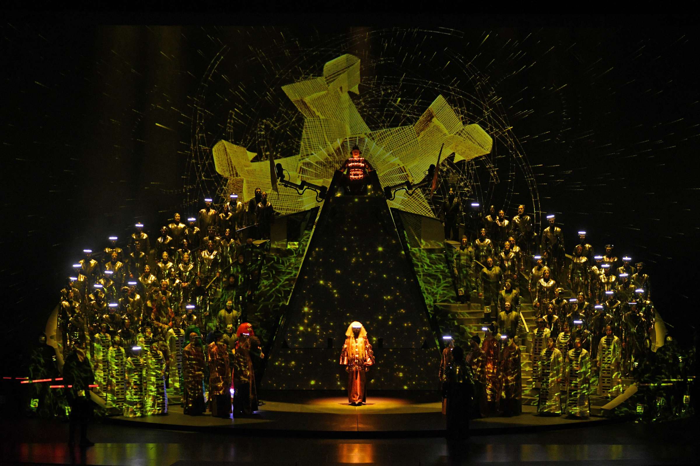 Chris Merritt (Emperor Altoum) and Michael Borth (Mandarin) © Antoni Bofill