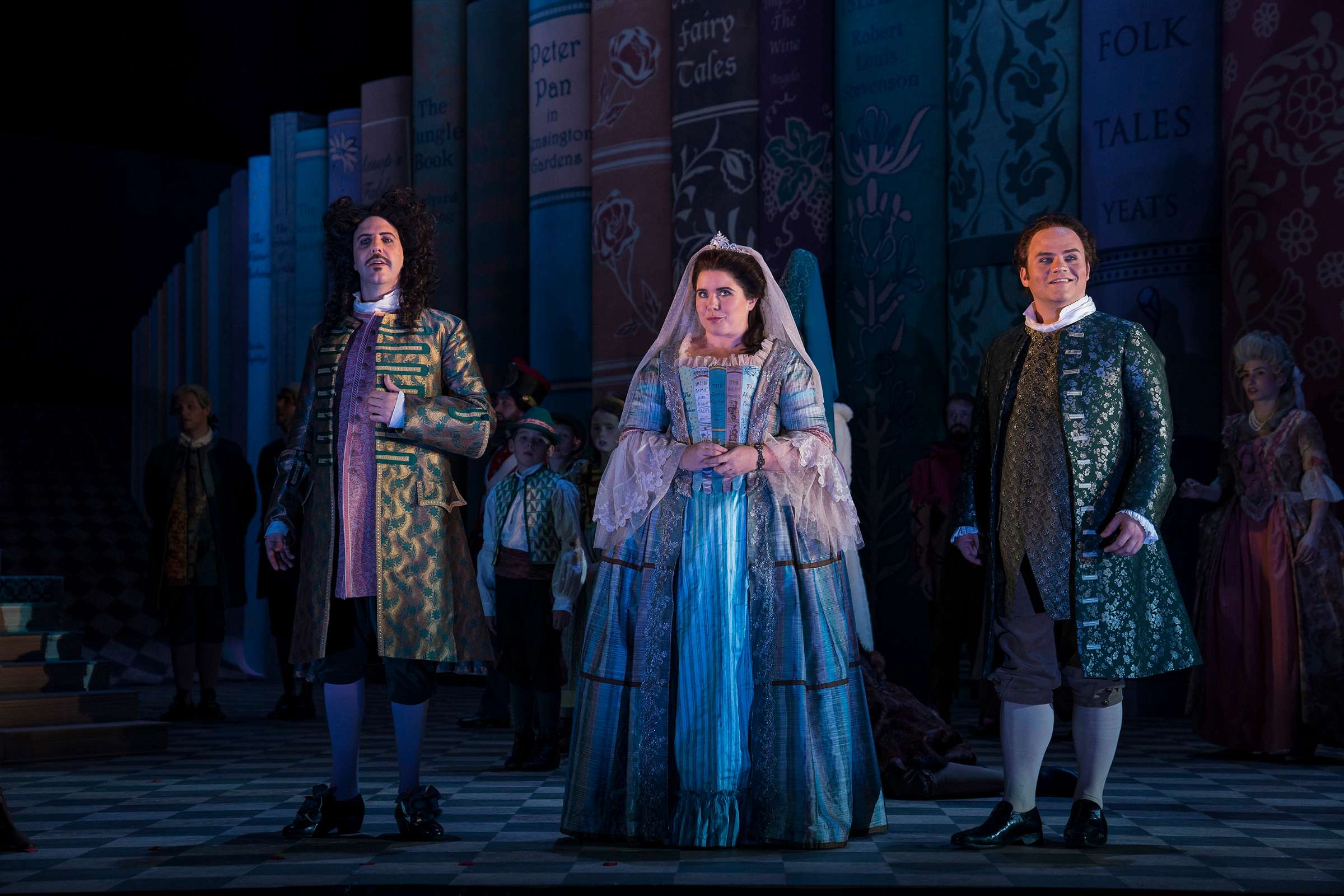 Riccardo Novaro (Dandini), Tara Erraught (Cinderella) and Andrew Owens (Prince Ramiro) &copy; Patrick Redmond