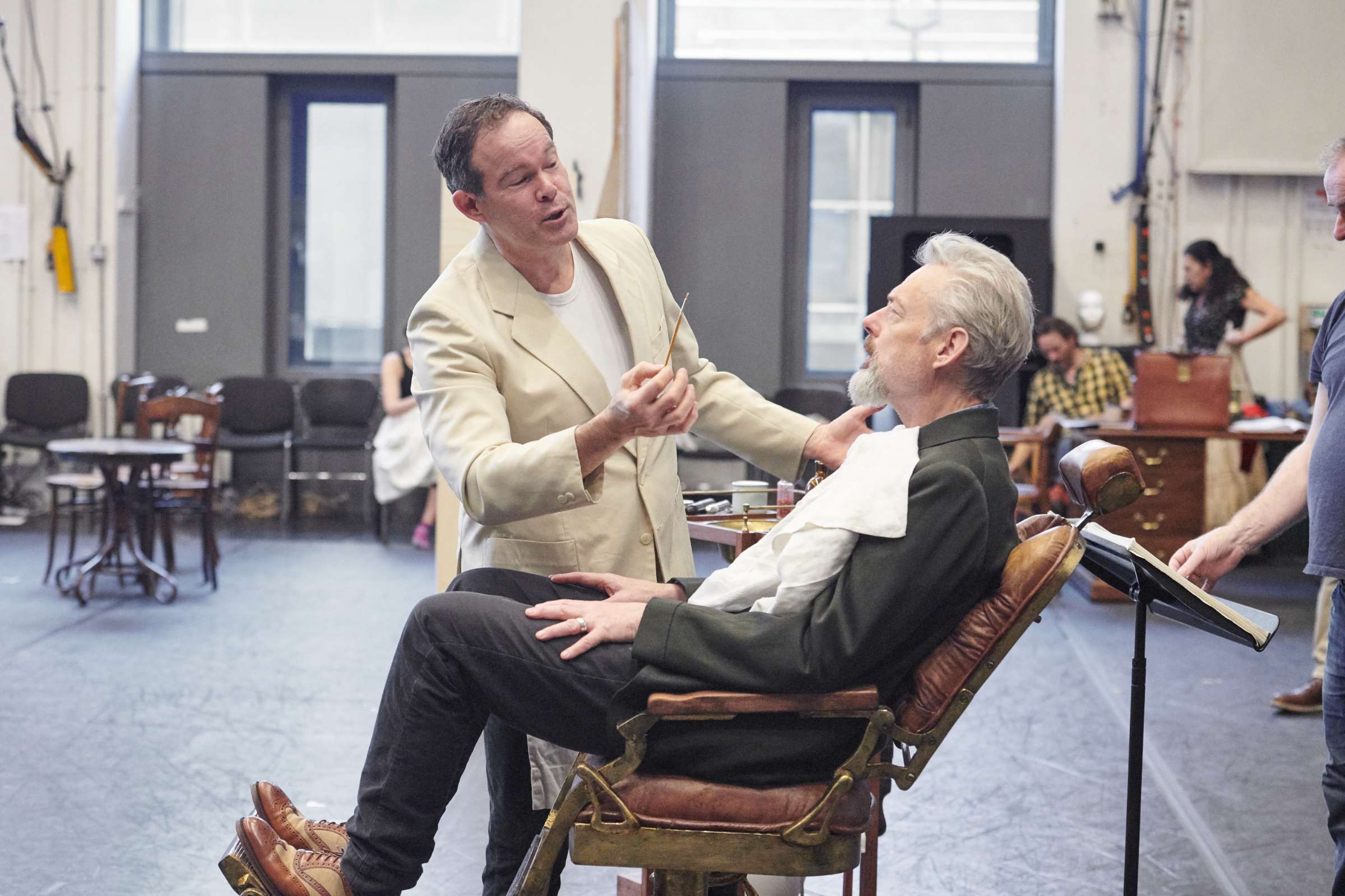 Gerald Finley and Mark Padmore in rehearsals for <i>Death in Venice</i> © ROH | Gavin Smart