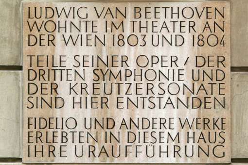 Plaque at Theater an der Wien &copy; Zyance | Wikicommons