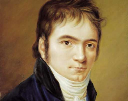Ludwig van Beethoven &copy; Portrait by Christian Horneman (1803)