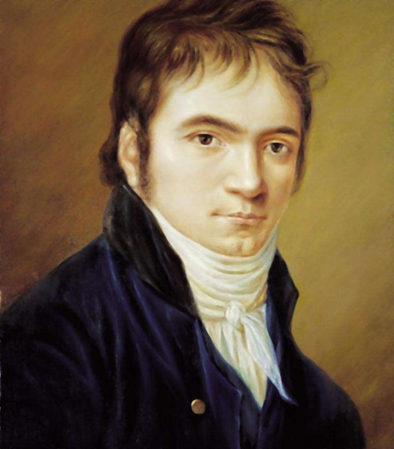 Ludwig van Beethoven &copy; Portrait by Christian Horneman (1803)