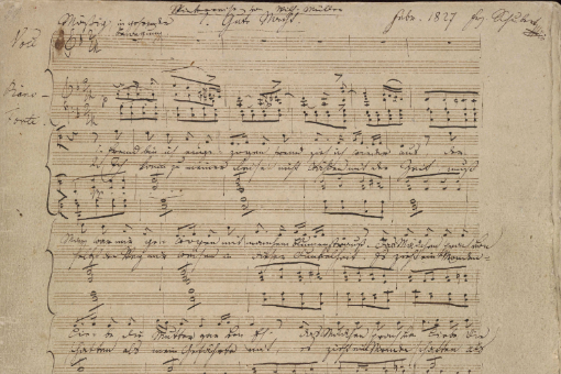 Autograph score of Schubert's "Gute Nacht