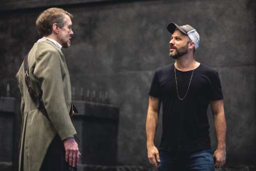 Georg Zeppenfeld and Tobias Kratzer in rehearsals for <i>Fidelio</i> &copy; ROH | Lara Cappelli