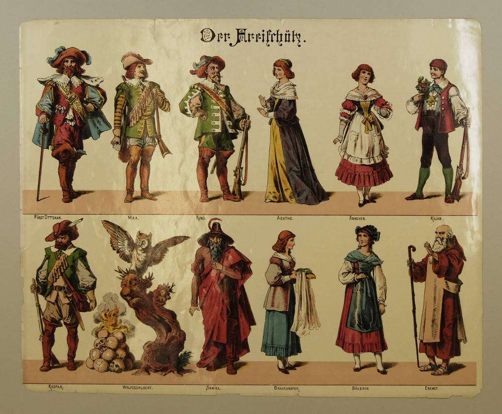 Characters of <i>Der Freischütz</i> © WikiCommons | Puppentheatersammlung Dresden