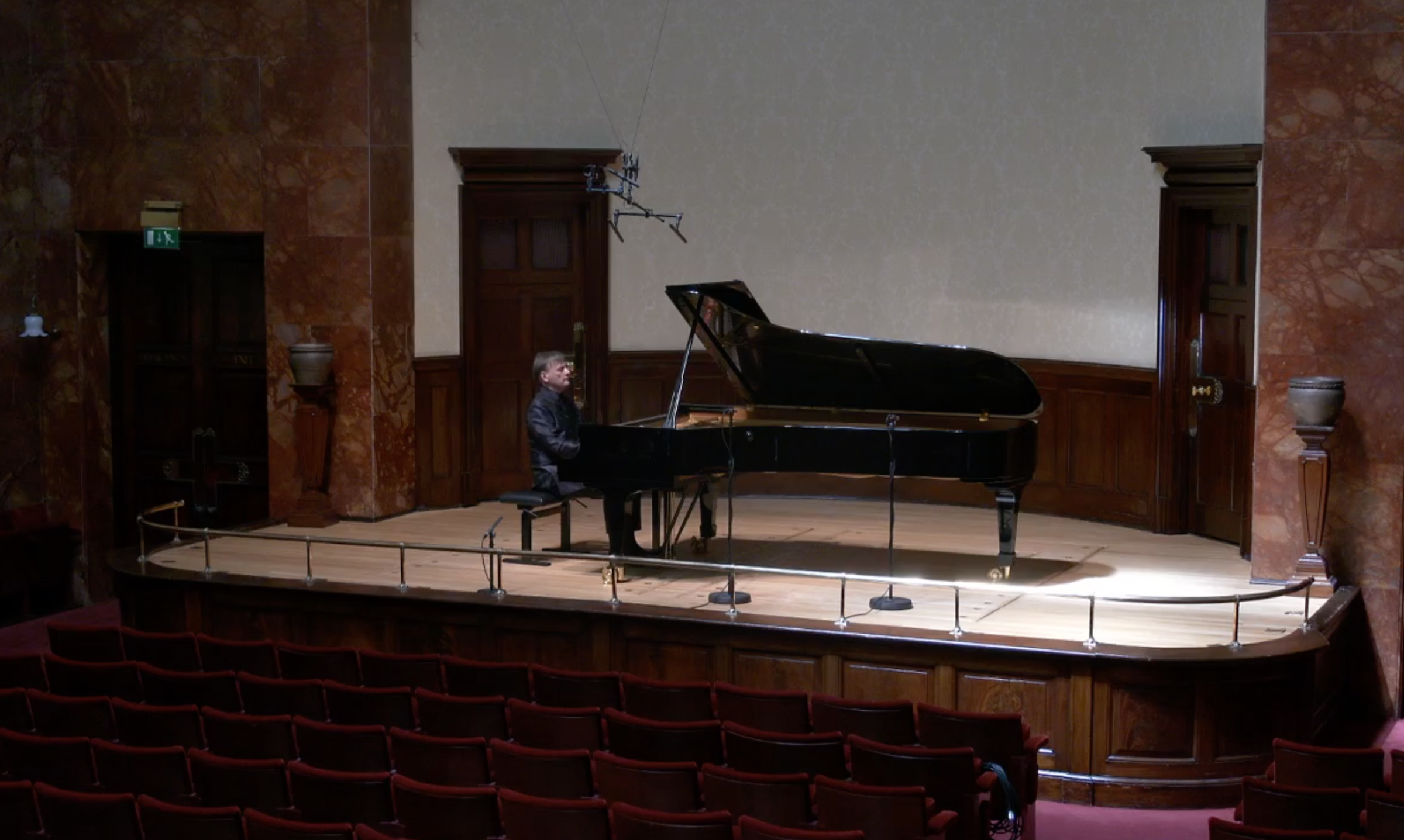 Stephen Hough in an empty Wigmore Hall