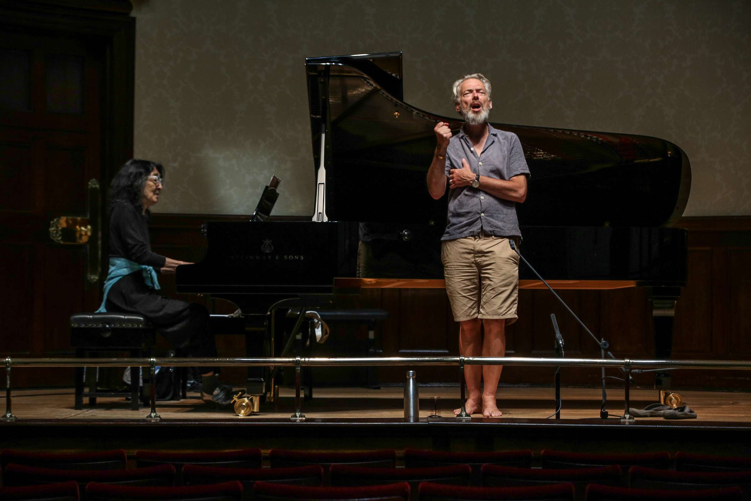 Mark Padmore &amp; Mitsuko Uchida - Winterreise rehearsal, June 2020 &copy; Wigmore Hall | Tricia Yourkevich