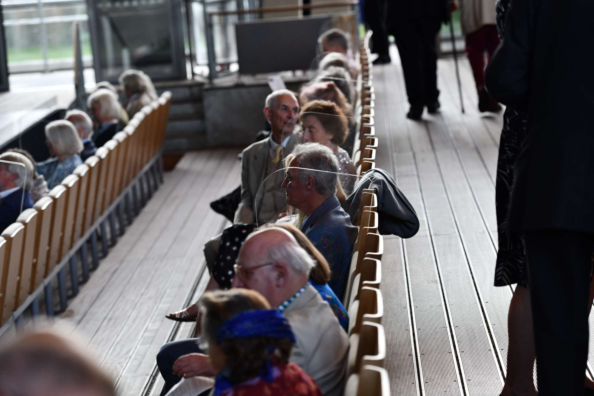 Missing seat rows, perspex screens between social groups at Garsington &copy; Julian Guidera | Garsington Opera