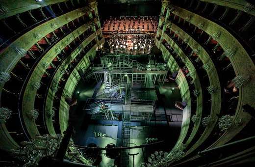 The set for <i>Marino Faliero</i> in the Teatro Donizetti © Gianfranco Rota