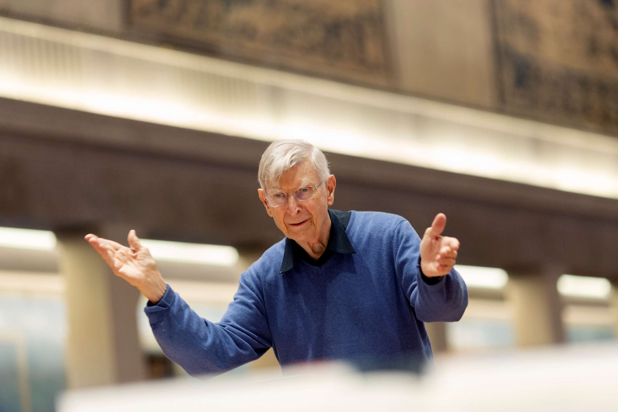 Herbert Blomstedt in rehearsal in Munich &copy; BR | Astrid Ackermann