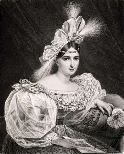 Laure Cinti-Damoreau (lithographie d'après Vigneron, v. 1830) &copy; domaine public