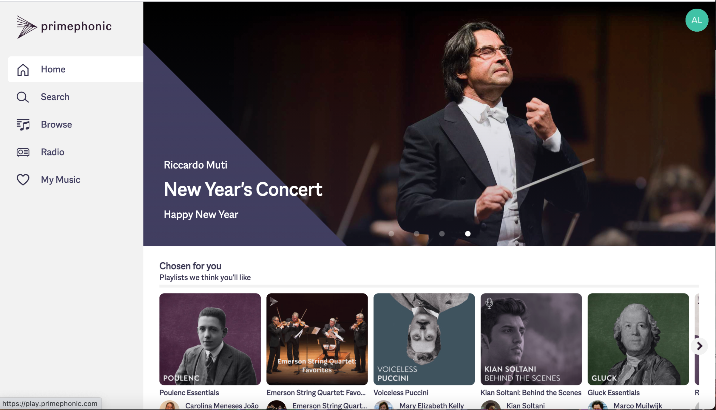 Home page – Primephonic