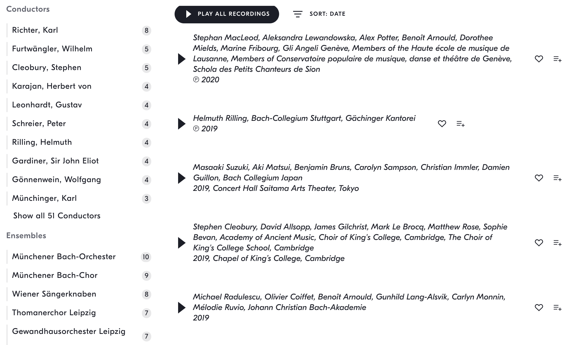 Search results – Idagio