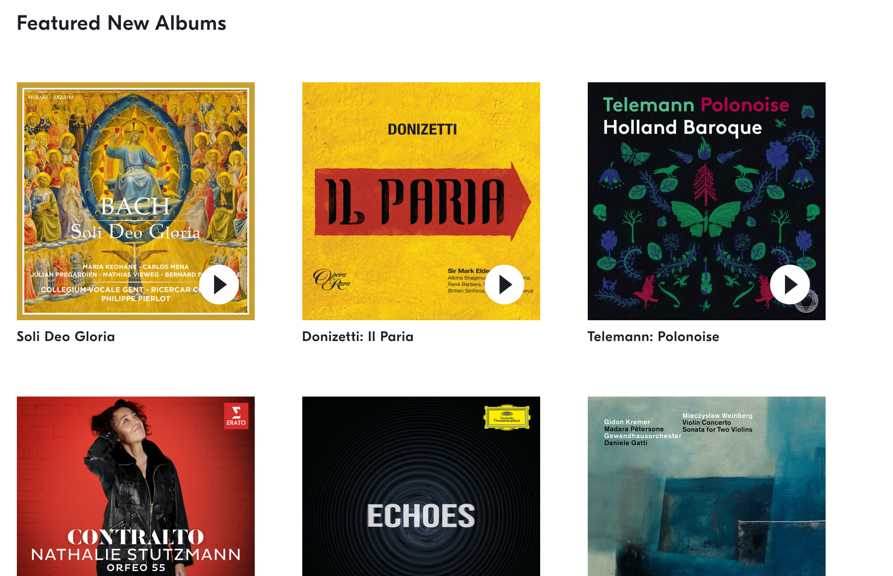 New releases – Idagio