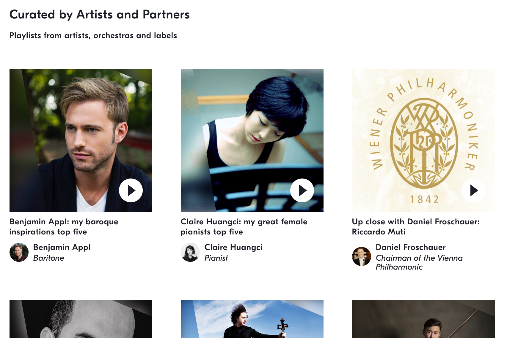 Artist curated playlists – Idagio