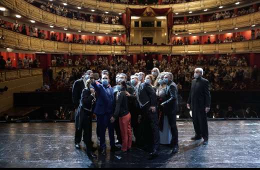 Un selfie con los artistas, <i>Un ballo in maschera</i> © Javier del Real | Teatro Real