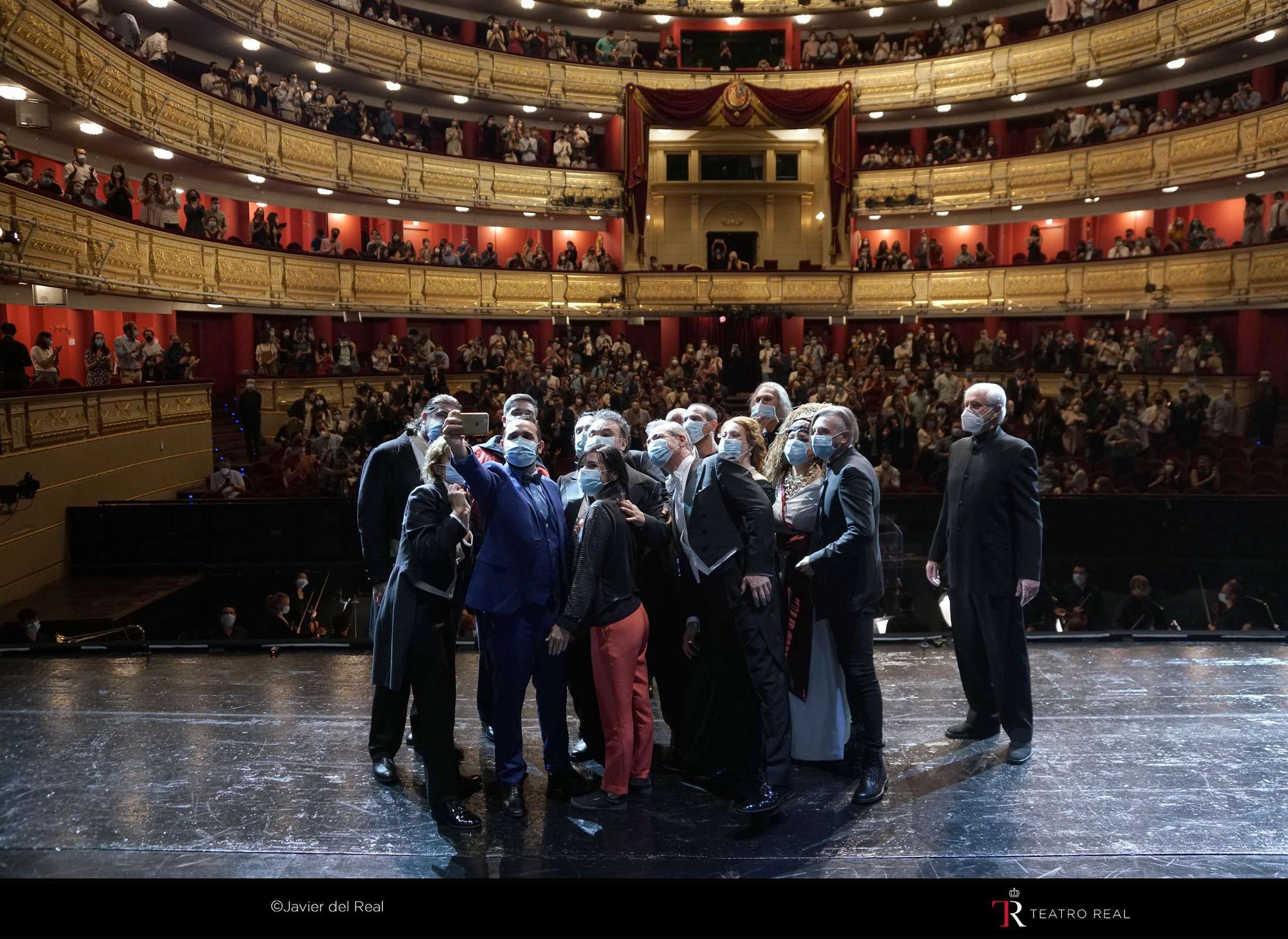 Un selfie con los artistas, <i>Un ballo in maschera</i> © Javier del Real | Teatro Real