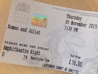 Romeo and Juliet ticket