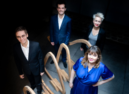 Our violin-playing columnist with his new colleagues &copy; Guillaume Potier, Rens Lipsius Studio/Ideal Artist House, Paris