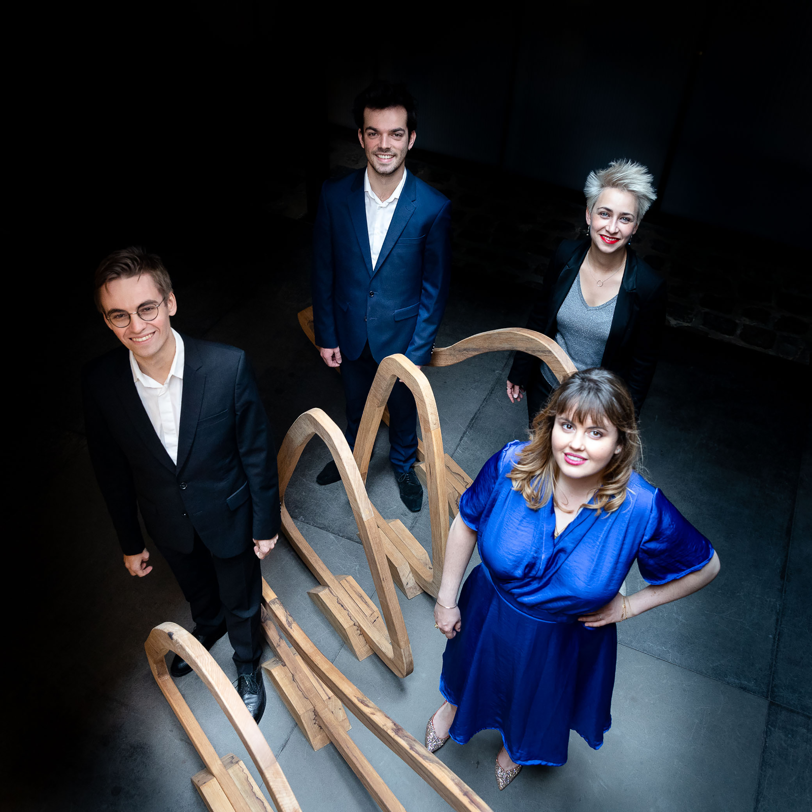 Our violin-playing columnist with his new colleagues &copy; Guillaume Potier, Rens Lipsius Studio/Ideal Artist House, Paris