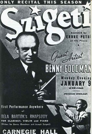 The poster for Carnegie Hall's <i>Contrasts</i> premiere &copy; Musicologie.org