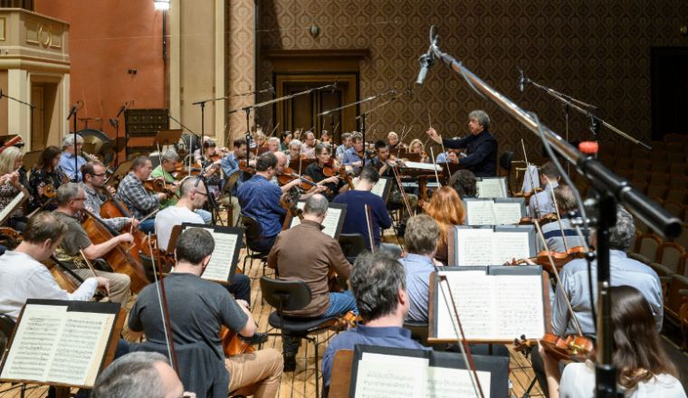 Semyon Bychkov and the Czech Philharmonic recording Tchaikovsky &copy; Petra Hajska