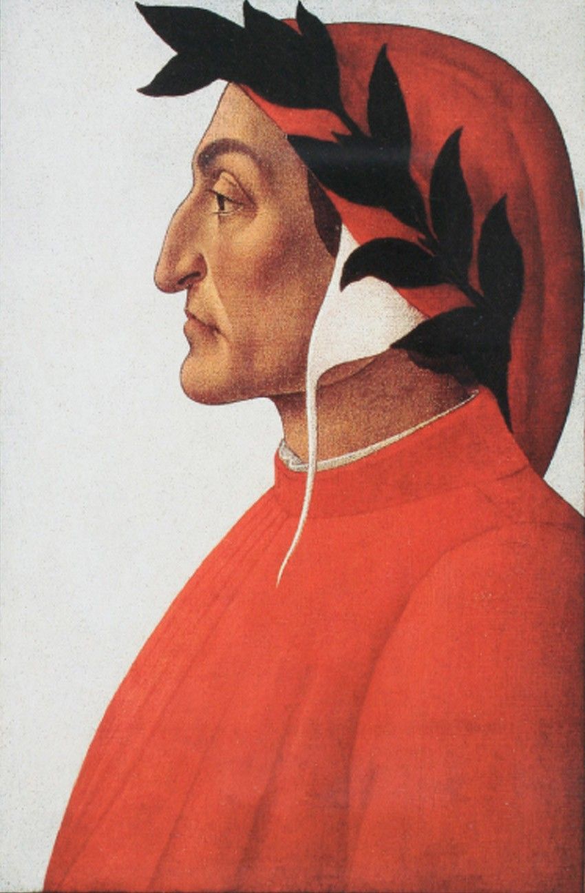 Dante Alighieri's portrait by Sandro Botticelli &copy; Public domain