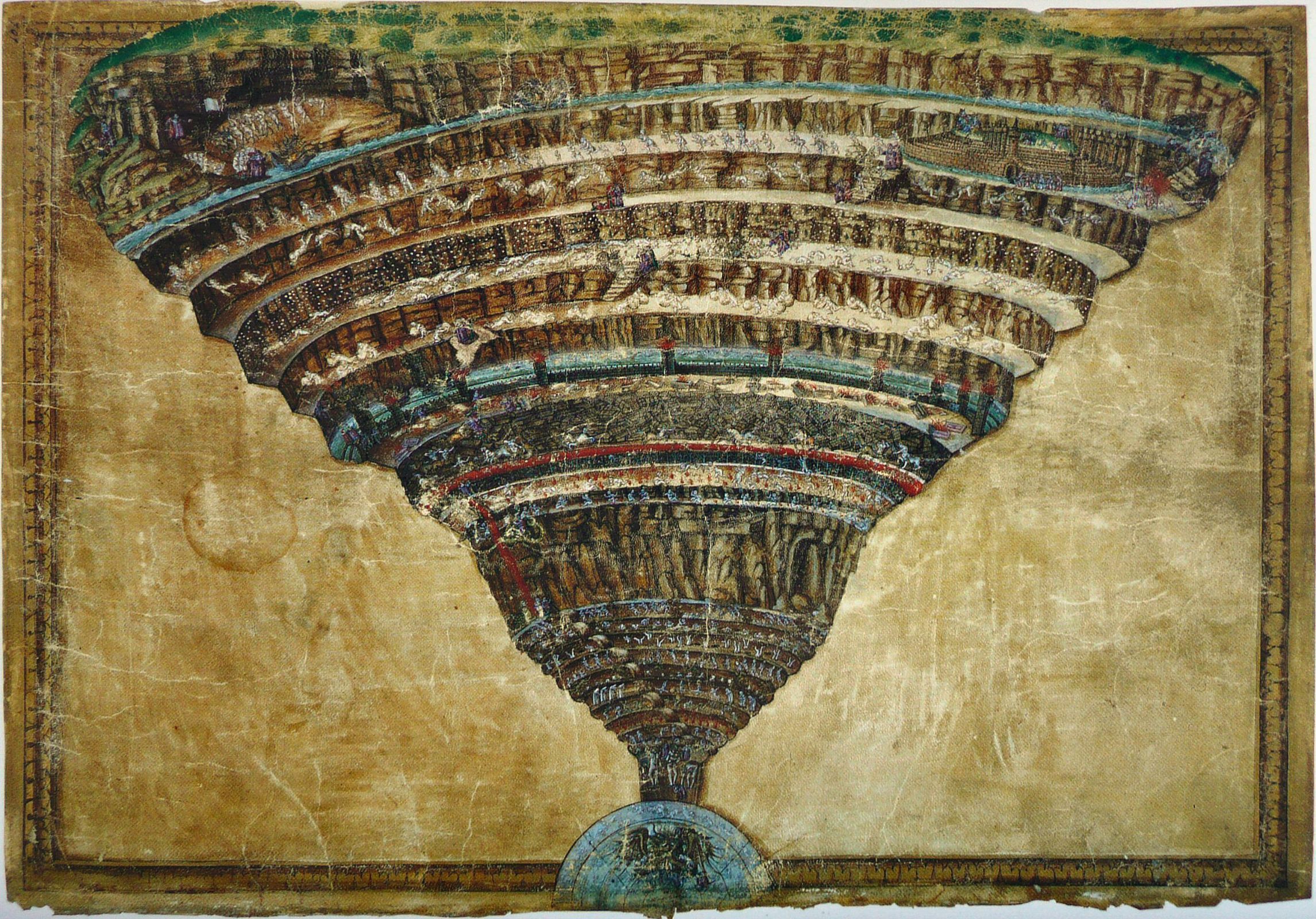 <i>Mapa del Infierno</i> by Sandro Botticelli &copy; Public domain