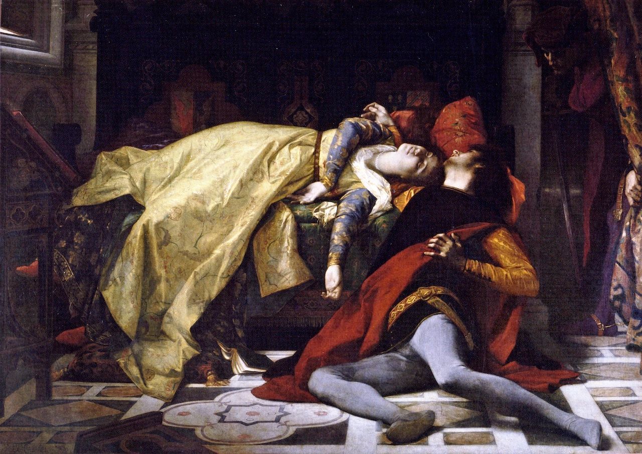 <i>La mort de Francesca da Rimini et de Paolo Malatesta</i> by Alexandre Cabanel &copy; Public domain