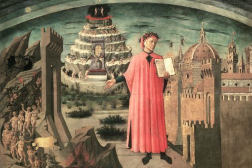 Dante Alighieri by Domenico di Michelino &copy; Public domain