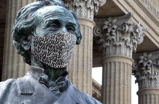 Giuseppe Verdi wears his face mask &copy; With thanks to Laura Volpi