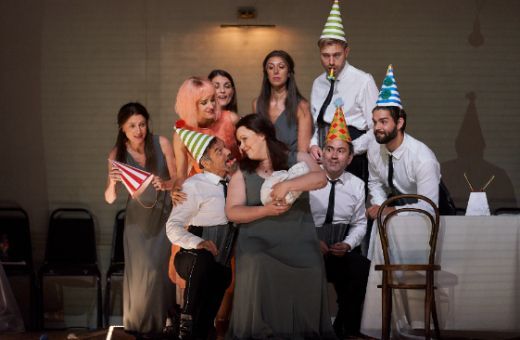 Los personajes de la tragedia y de la <i>Commedia dell'arte</i> de la ópera de Strauss © Davdi Ruano | Gran Teatre del Liceu
