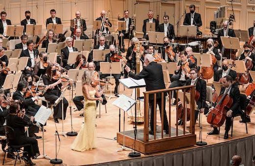 Anne-Sophie Mutter, John Williams and the Boston Symphony © Aram Boghosian