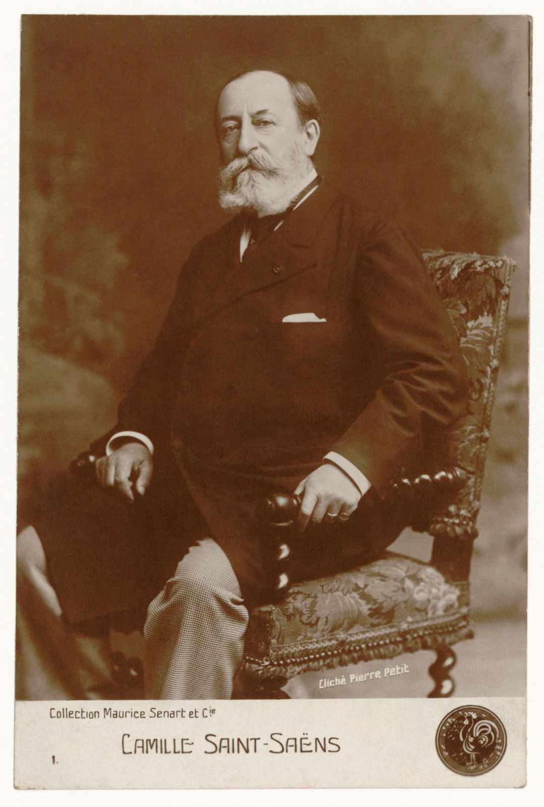 Camille Saint-Saëns, photographié en 1910 par Pierre Petit &copy; Public domain