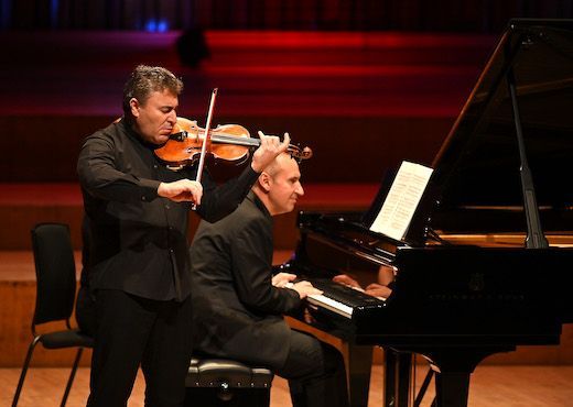 Maxim Vengerov and Simon Trpčeski &copy; Mark Allan | Barbican