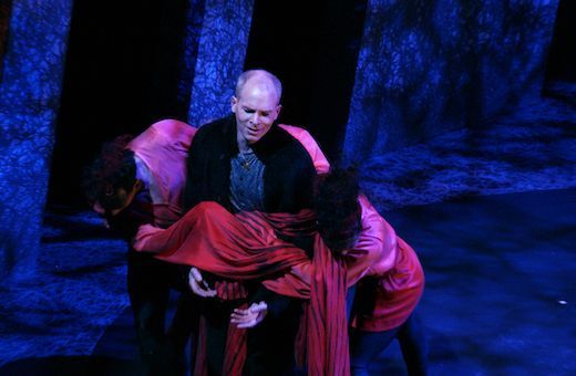 Christopher Ainslie (Orpheus) and dancers Jaclyn Wheatley, Vincent Michael Lopez and Kaitlyn Nguyen &copy; Bill Mohn