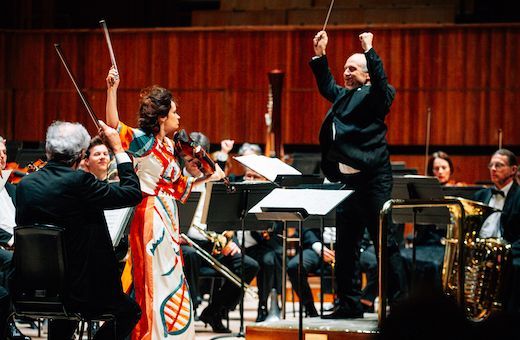 Patricia Kopatchinskaja, Iván Fischer and the Budapest Festival Orchestra © Parri Thomas