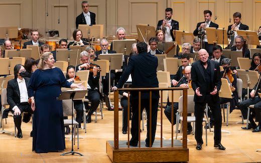 Christine Goerke, Andris Nelsons and Bo Skovhus © Winslow Townson