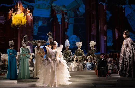 Rodrigo Ortiz (Altoum), Ewa Vesin (Turandot) and Angelo Villari (Calaf) © Fabrizio Sansoni | Opera di Roma