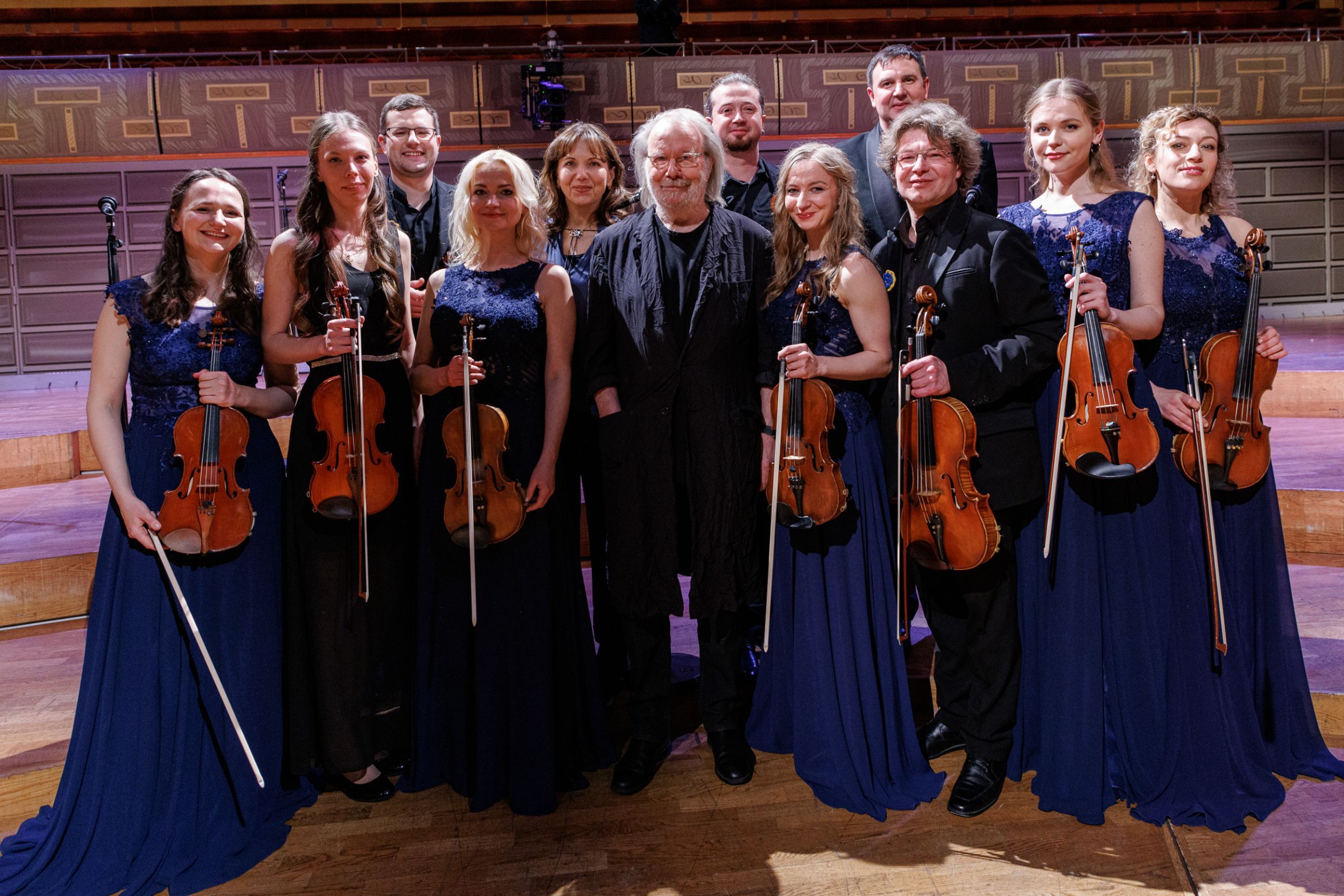 The Kyiv Soloists with Benny Andersson in Stockholm at the Charity Concert for Ukraine &copy; Yanan Li