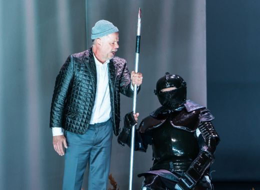 András Palerdi (Gurnemanz) and István Kovácsházi (Parsifal) © Hungarian State Opera | Valter Berecz