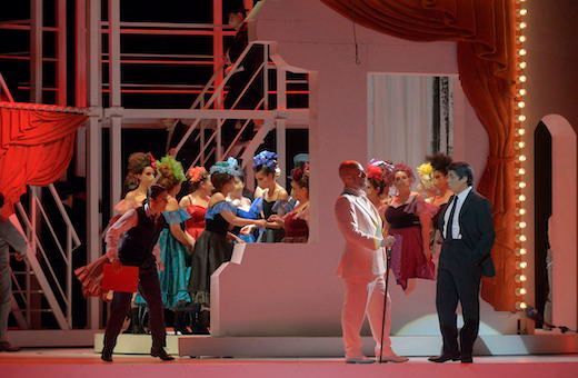 Paola Gardina (Siébel), Alex Esposito (Méphistophélès) and Iván Ayón Rivas (Faust) © Michele Crosera